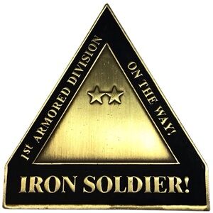 Military Challenge Coin 1 Old Ironsides Army Soldier Metal Red Yellow Blue Bkack